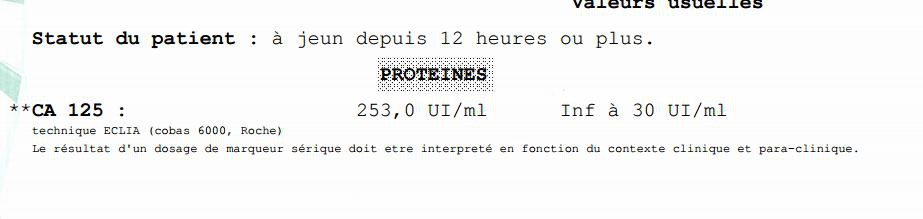 prise de sang ca 125 prise de sang ca 125